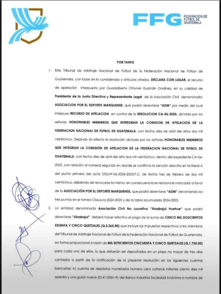 TAN resuelve a favor de Marquense y seguirá en Liga Nacional 1 IMG 20250516 WA0296 TAN resuelve a favor de Marquense y seguirá en Liga Nacional