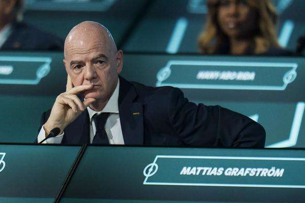 El presidente de FIFA, Gianni Infantino, durante el 76º Congreso de la FIFA, celebrado en Canadá el 30 de abril. EFE/ BOB FRID