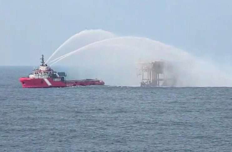 Pemex reporta un incendio sin heridos en una plataforma del golfo de México Pemex reporta un incendio sin heridos en una plataforma del golfo de México