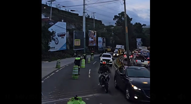 Así amanece la situación en el punto del hundimiento en Mixco